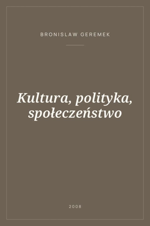 Portada de Kultura, polityka, społeczeństwo