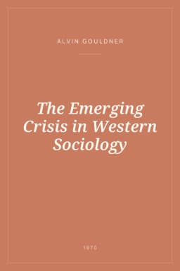 Portada de The Emerging Crisis in Western Sociology