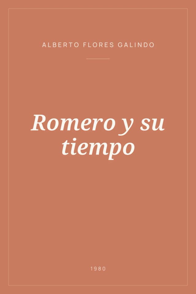 Portada de Romero y su tiempo
