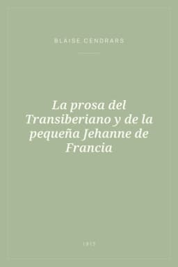 Portada de La prosa del Transiberiano y de la pequeña Jehanne de Francia