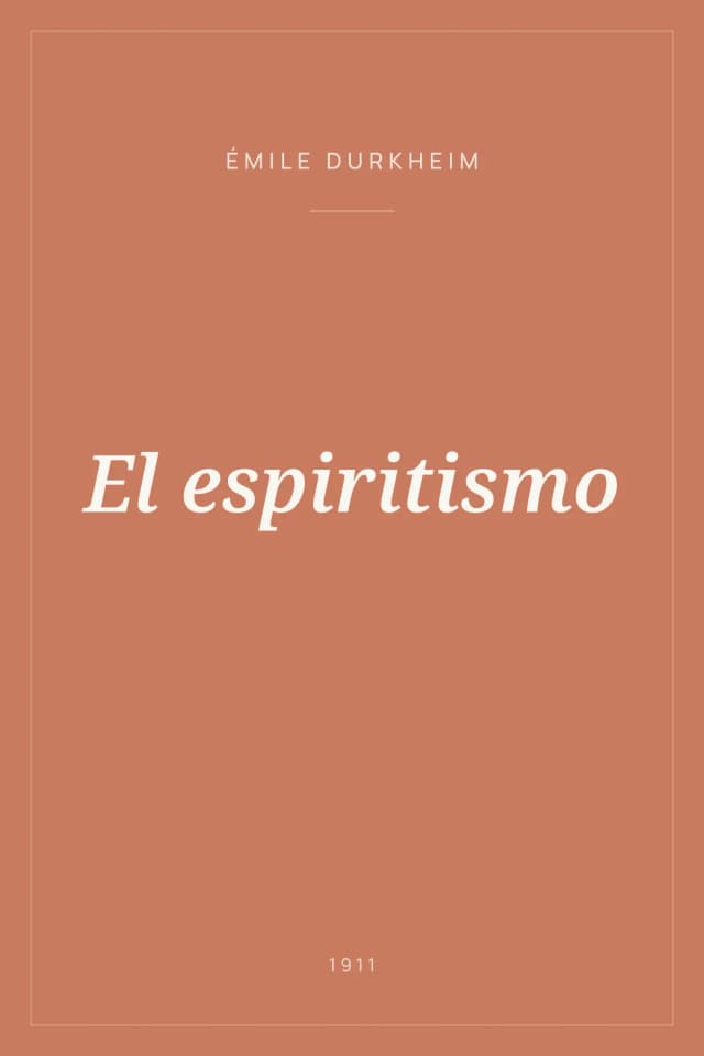 Portada de El espiritismo