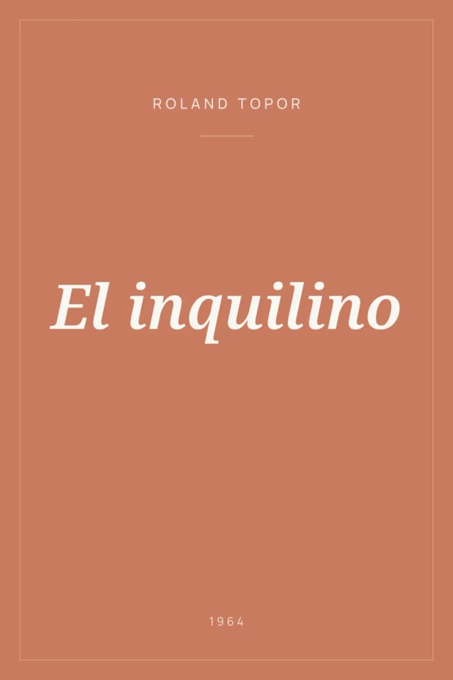 Portada de El inquilino