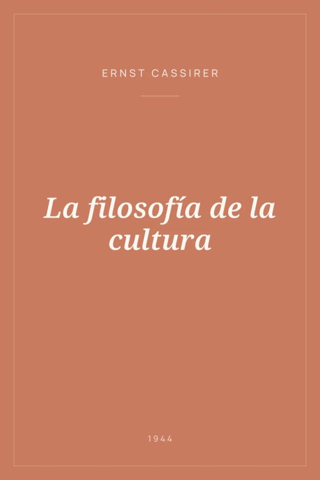 Portada de La filosofía de la cultura