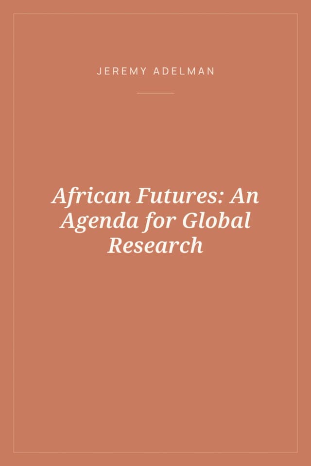 Portada de African Futures: An Agenda for Global Research
