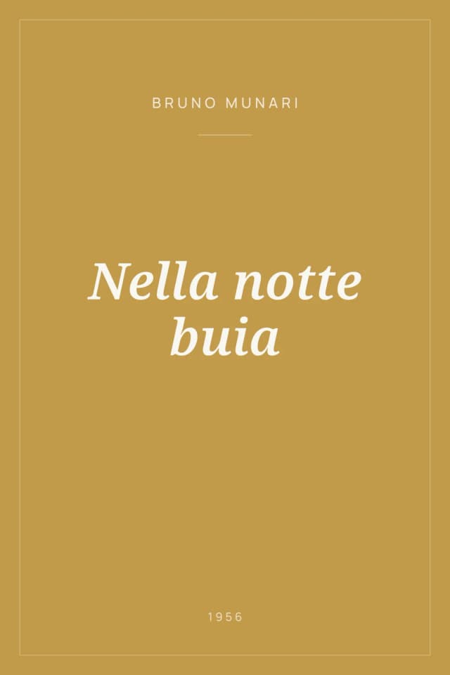 Portada de Nella notte buia