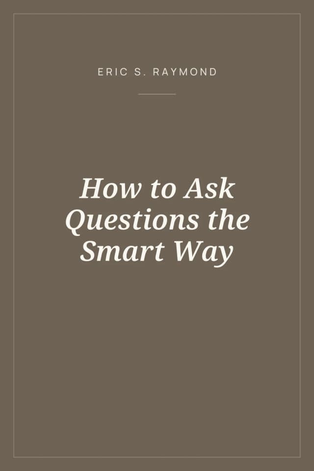 Portada de How to Ask Questions the Smart Way