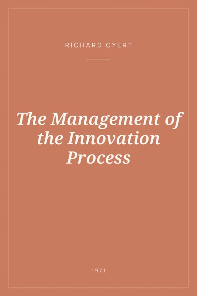 Portada de The Management of the Innovation Process