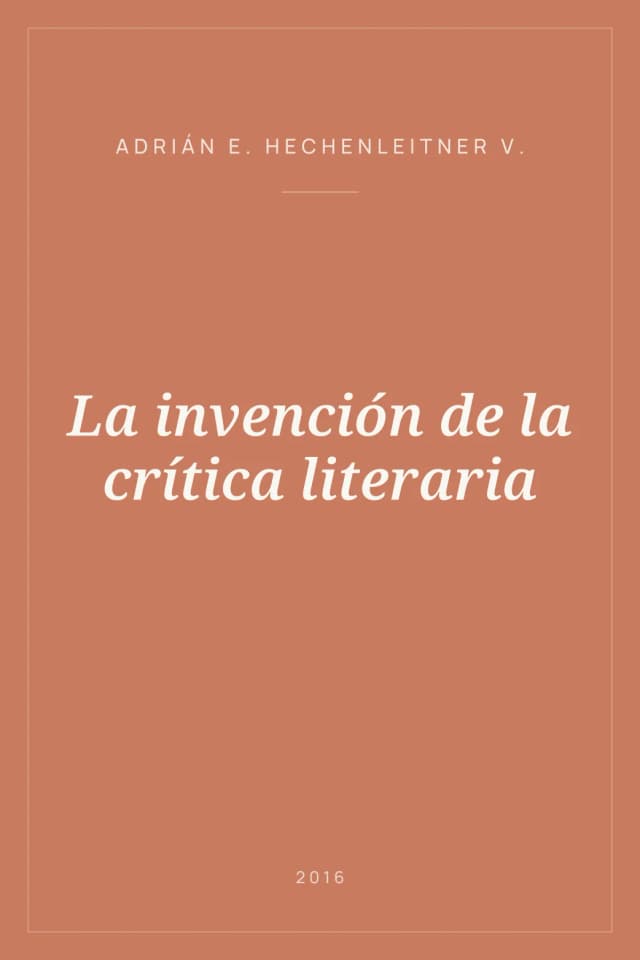 Portada de La invención de la crítica literaria