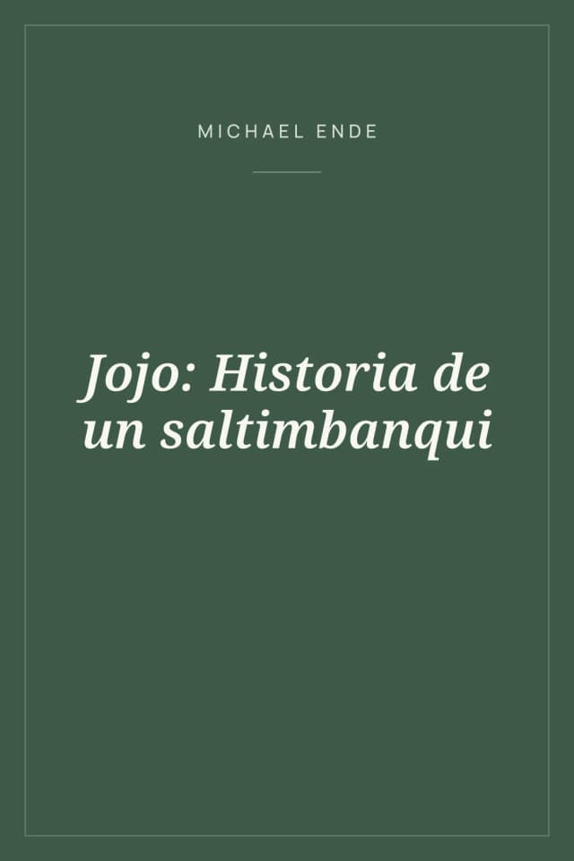 Portada de Jojo: Historia de un saltimbanqui