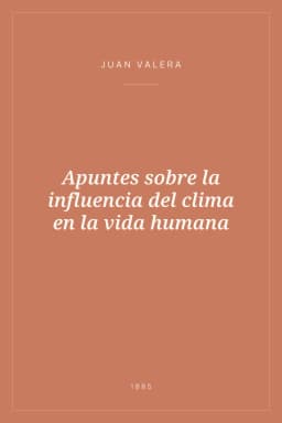 Portada de Apuntes sobre la influencia del clima en la vida humana