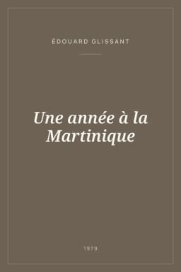 Portada de Une année à la Martinique