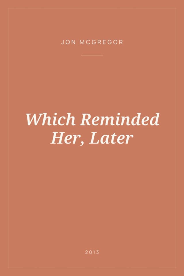 Portada de Which Reminded Her, Later
