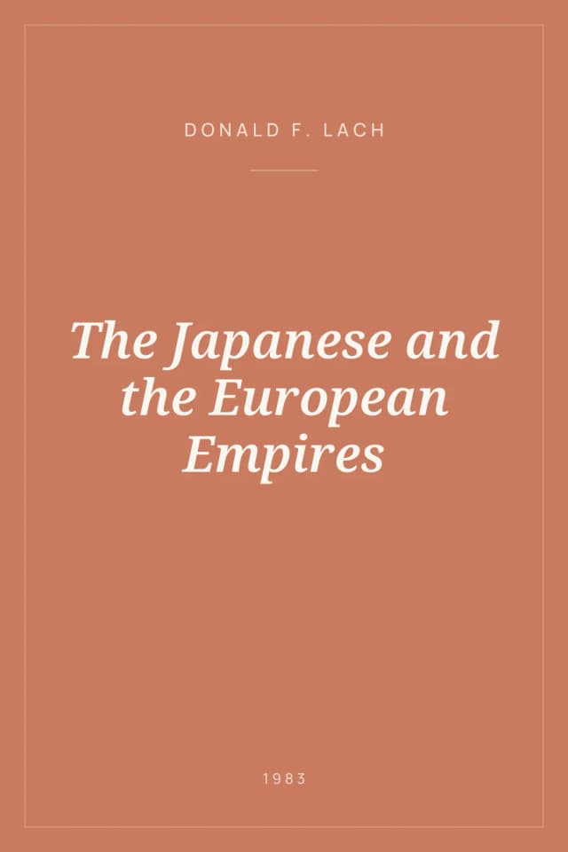 Portada de The Japanese and the European Empires