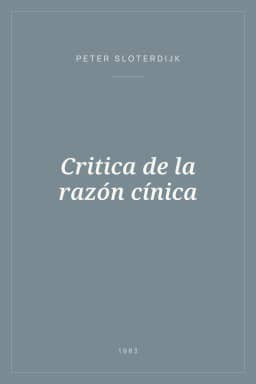 Portada de Critica de la razón cínica