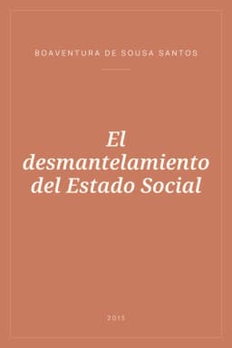 Portada de El desmantelamiento del Estado Social