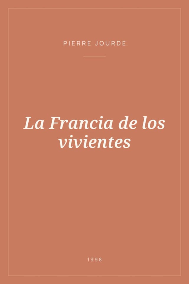 Portada de La Francia de los vivientes