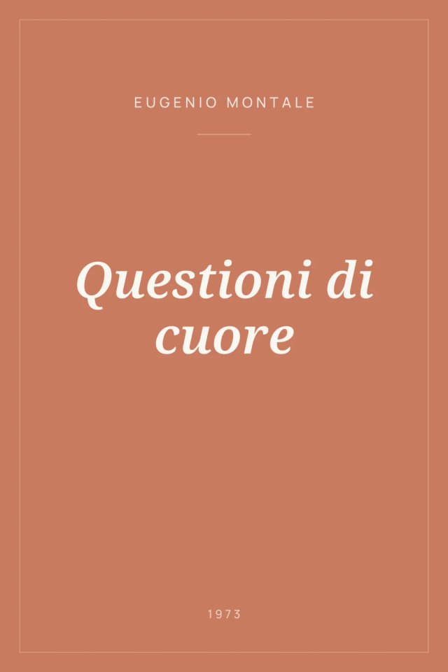 Portada de Questioni di cuore