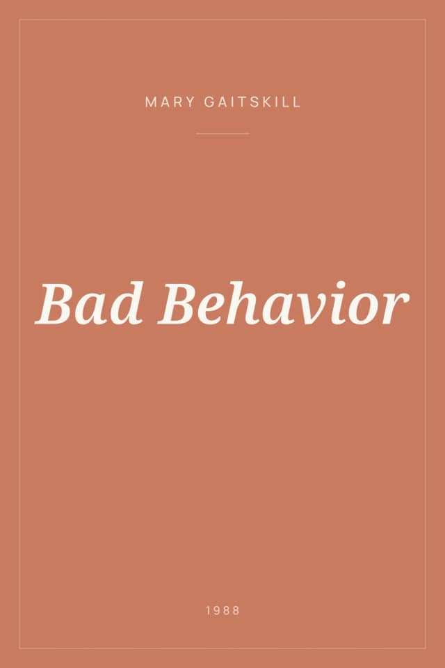Portada de Bad Behavior
