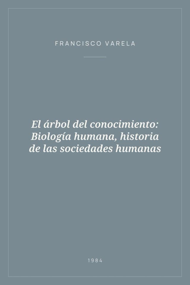 Portada de El árbol del conocimiento: Biología humana, historia de las sociedades humanas