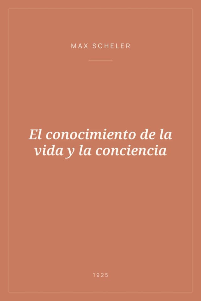 Portada de El conocimiento de la vida y la conciencia