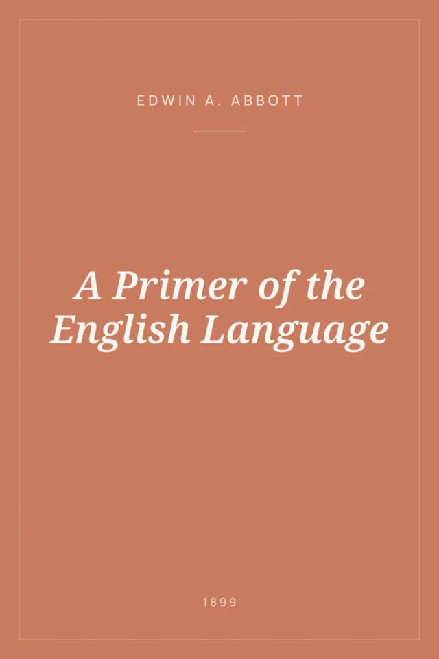Portada de A Primer of the English Language