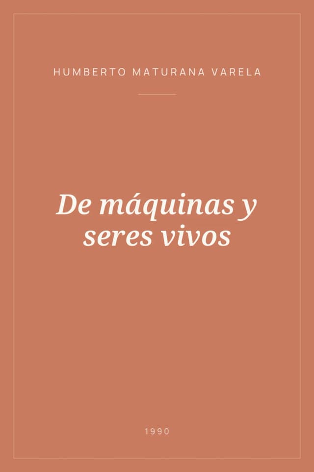 Portada de De máquinas y seres vivos