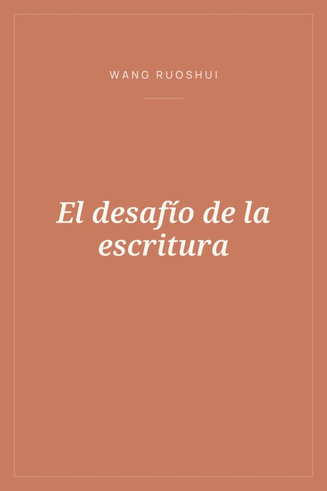 Portada de El desafío de la escritura