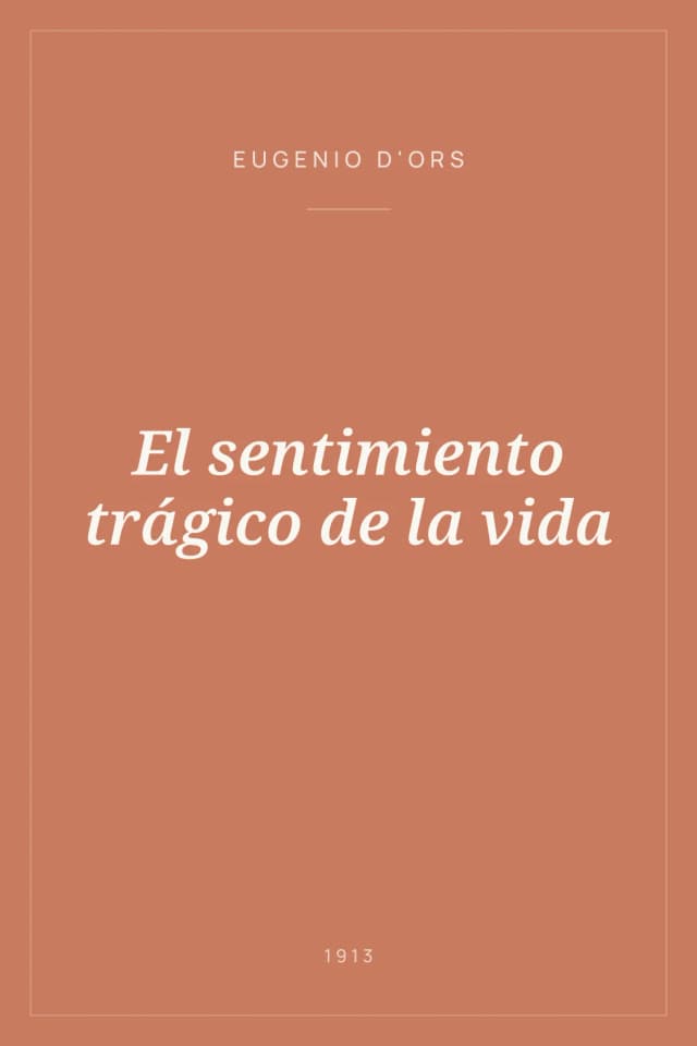 Portada de El sentimiento trágico de la vida
