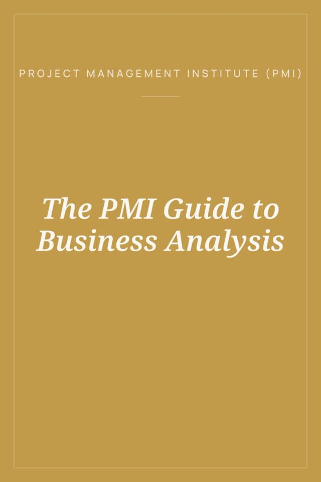 Portada de The PMI Guide to Business Analysis