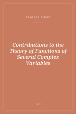 Portada de Contributions to the Theory of Functions of Several Complex Variables