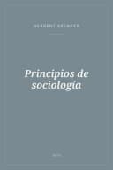 Portada de Principios de sociología
