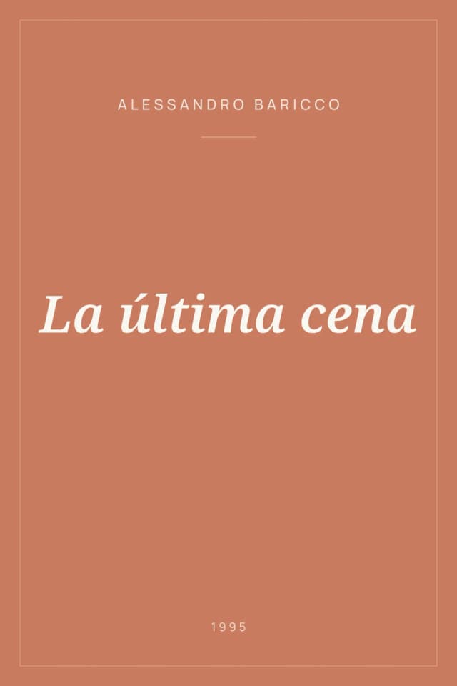 Portada de La última cena