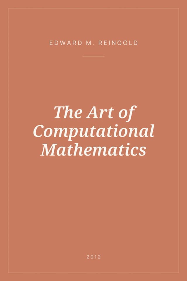 Portada de The Art of Computational Mathematics