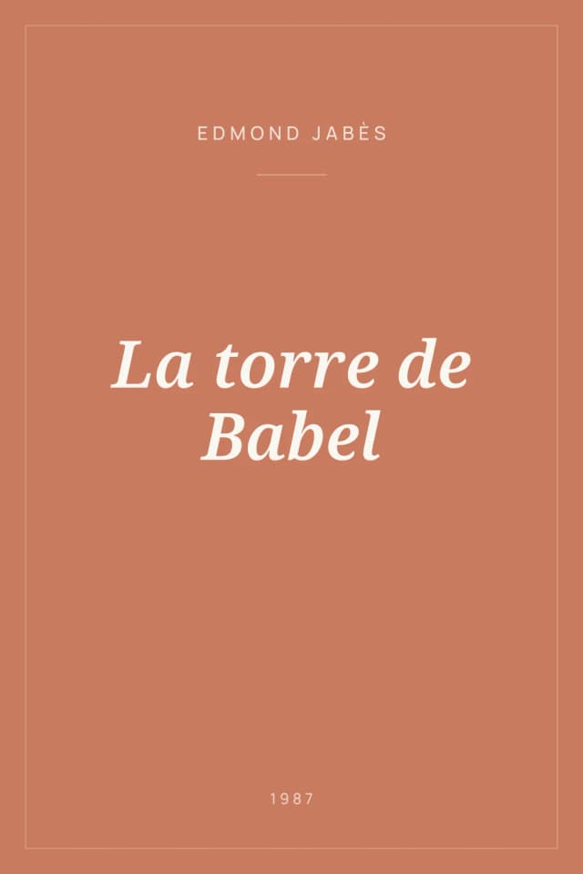 Portada de La torre de Babel