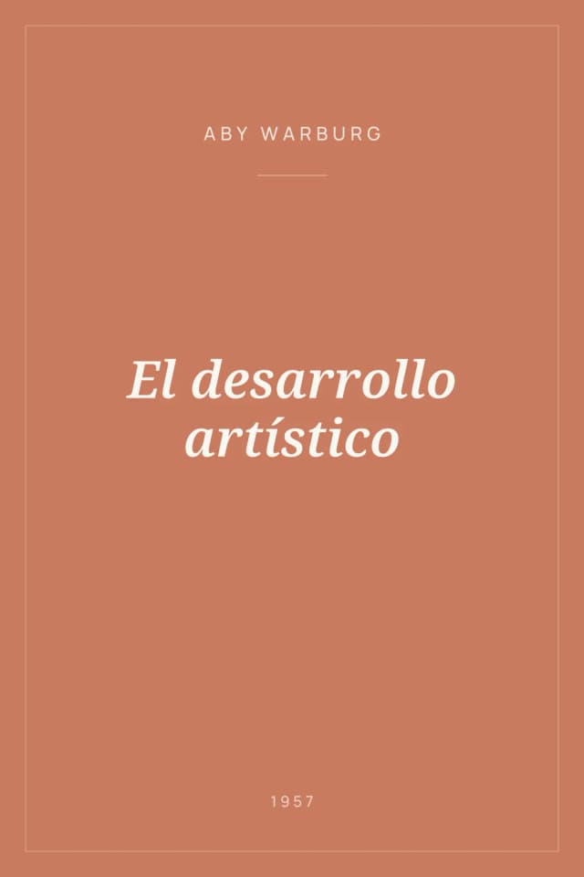 Portada de El desarrollo artístico