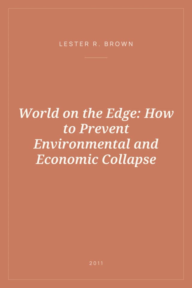 Portada de World on the Edge: How to Prevent Environmental and Economic Collapse