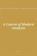 Portada de A Course of Modern Analysis