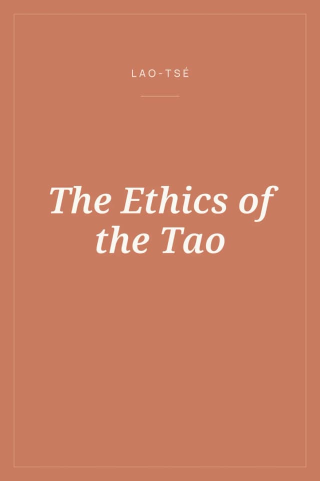 Portada de The Ethics of the Tao