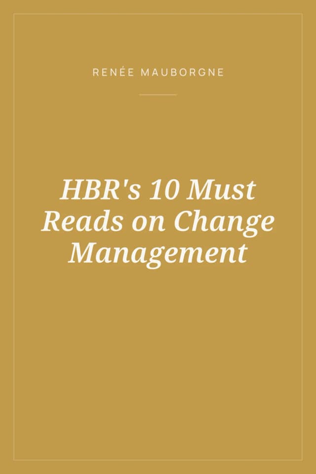 Portada de HBR's 10 Must Reads on Change Management
