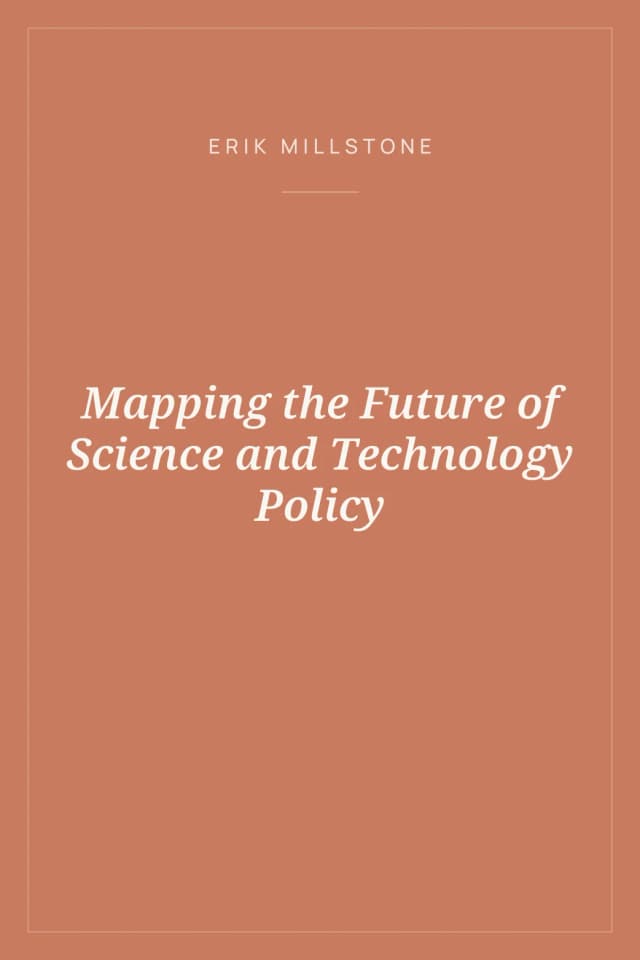 Portada de Mapping the Future of Science and Technology Policy