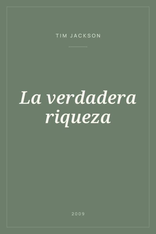 Portada de La verdadera riqueza