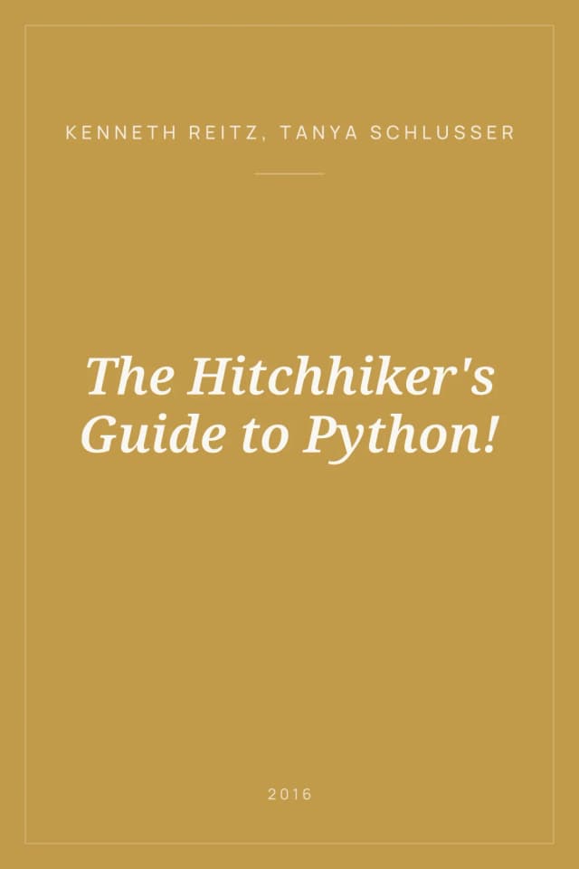 Portada de The Hitchhiker's Guide to Python!