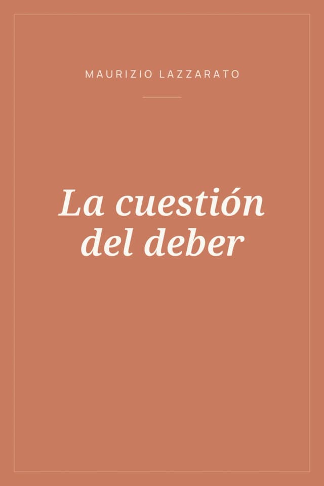 Portada de La cuestión del deber