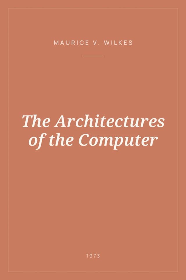 Portada de The Architectures of the Computer