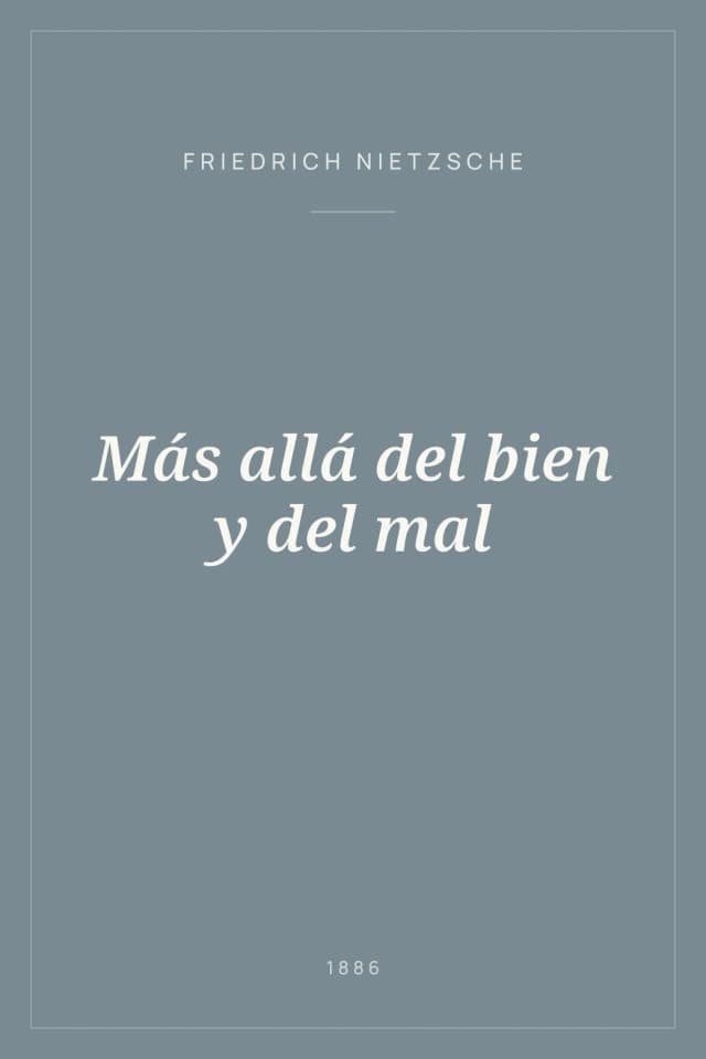 Portada de Más allá del bien y del mal