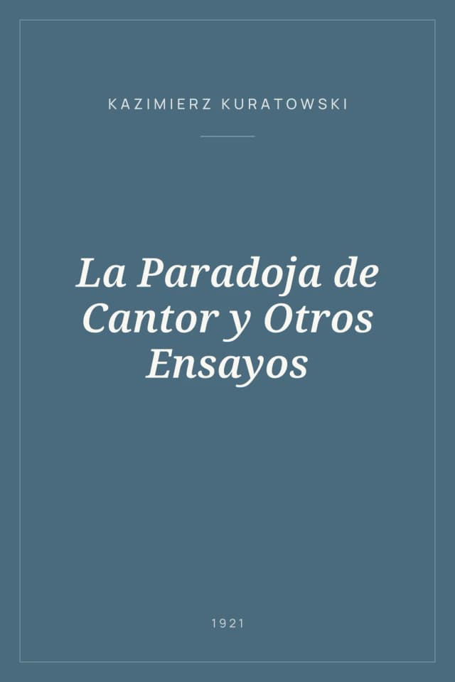 Portada de La Paradoja de Cantor y Otros Ensayos