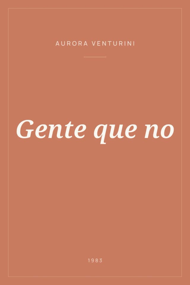 Portada de Gente que no