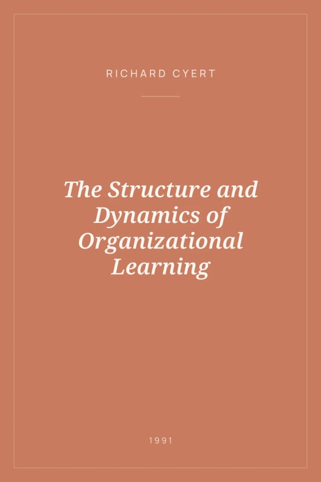 Portada de The Structure and Dynamics of Organizational Learning