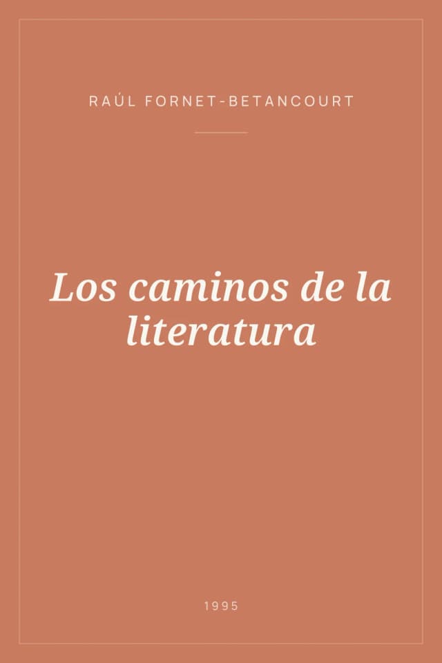 Portada de Los caminos de la literatura