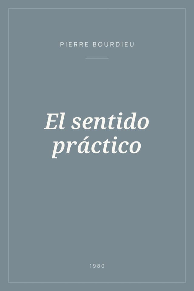Portada de El sentido práctico